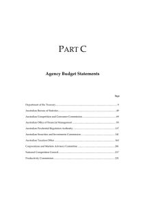 P C ART Agency Budget Statements