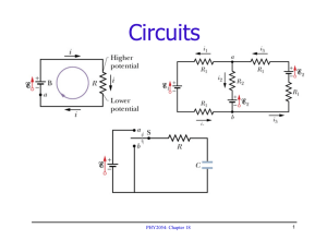 Circuits PHY2054: Chapter 18 1
