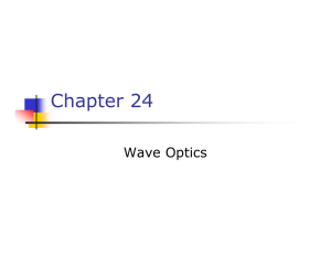 Chapter 24 Wave Optics