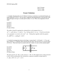 Exam 4 Solutions