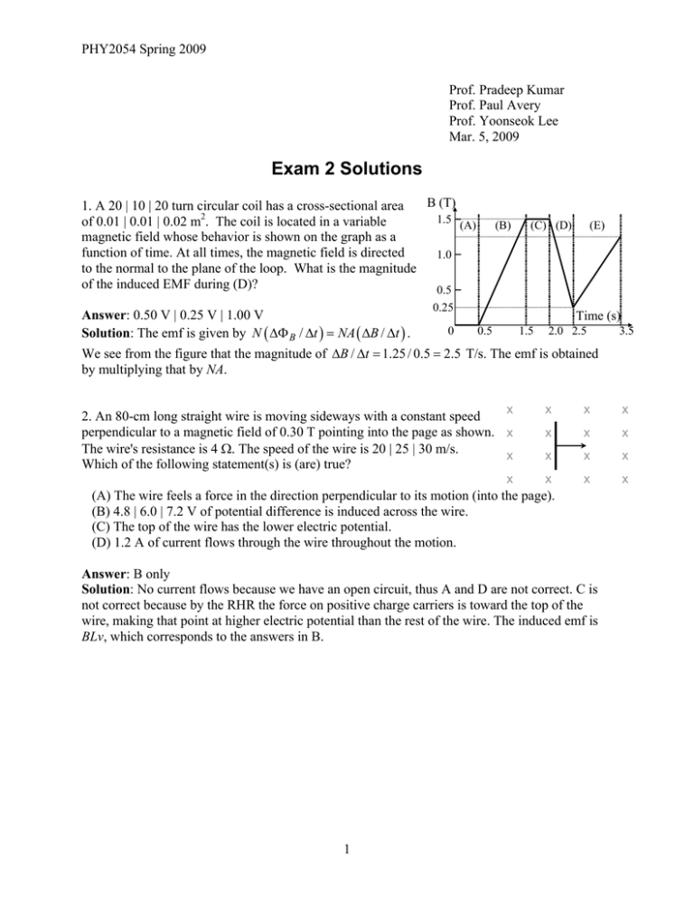 Exam 2 Solutions