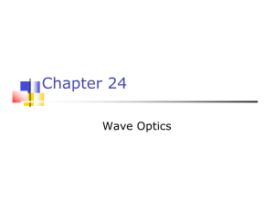 Chapter 24 Wave Optics