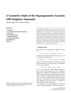 A Geometric Study of the Hypergeometric Function with Imaginary Exponents