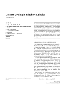 Descent-Cycling in Schubert Calculus Allen Knutson