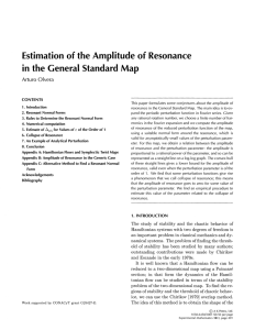 Estimation of the Amplitude of Resonance in the General Standard Map