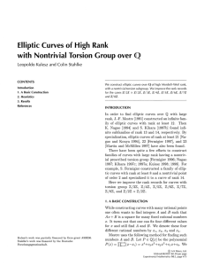 Elliptic Curves of High Rank with Nontrivial Torsion Group over Q