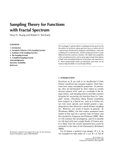 Sampling Theory for Functions with Fractal Spectrum