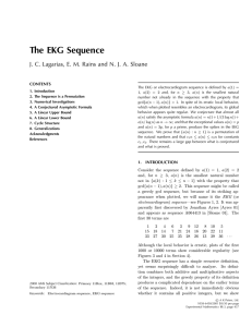 The EKG Sequence CONTENTS