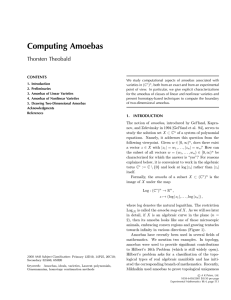 Computing Amoebas Thorsten Theobald CONTENTS