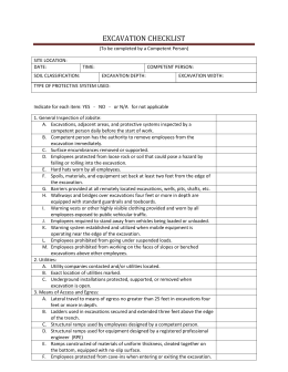 Excavation Inspection Report Form (CSM-002)