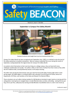 September is Campus Fire Safety Month!