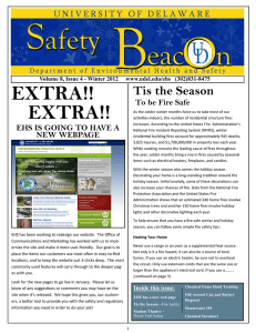 EXTRA!!  Tis the Season To be Fire Safe