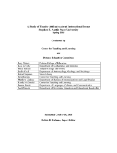 A Study of Faculty Attitudes about Instructional Issues