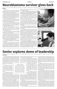 Senior explores dome of leadership