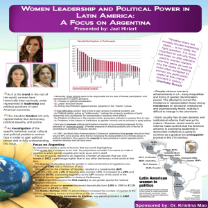 Women Leadership and Political Power in Latin America: A Focus on Argentina
