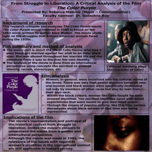 The Color Purple  Background of research