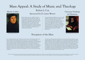Mass Appeal: A Study of Music and Theology Robert J. Coe