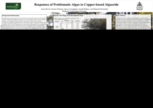 Responses of Problematic Algae to Copper-based Algaecide