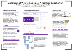 Exploration of Web Technologies: A Real World Application Abstract &amp; Overview Technologies