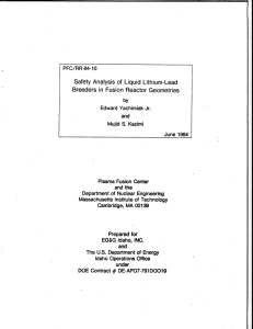 Safety  Analysis  of  Liquid  Lithium-Lead and