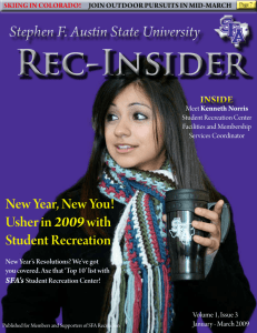Rec-Insider Stephen F. Austin State University  New Year, New You!