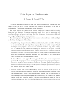 White Paper on Combinatorics D. Ferrero, X. Jia and C. Yan