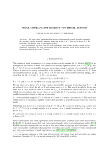 WEAK CONTAINMENT RIGIDITY FOR DISTAL ACTIONS