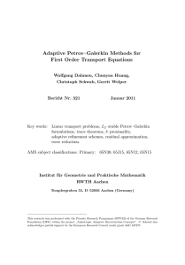 Adaptive Petrov–Galerkin Methods for First Order Transport Equations