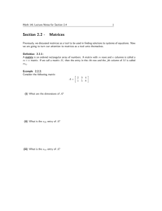 Section 2.2 - Matrices
