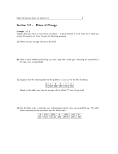 Section 3.2 - Rates of Change