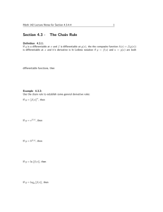 Section 4.3 - The Chain Rule