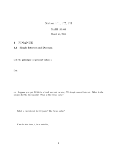 Section F.1, F.2, F.3 1 FINANCE MATH 166:503