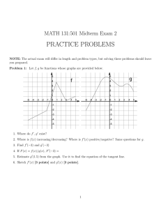 PRACTICE PROBLEMS MATH 131:501 Midterm Exam 2