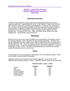 Student Satisfaction Inventory  Executive Summary