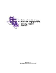 National Engagement Survey Report  Stephen F. Austin State University