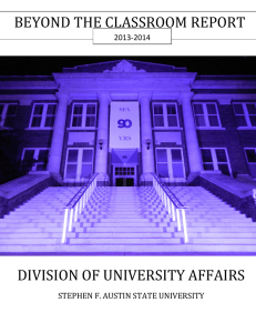 BEYOND THE CLASSROOM REPORT DIVISION OF UNIVERSITY AFFAIRS 2013-2014