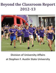 Beyond the Classroom Report 2012-13  Division of University Affairs