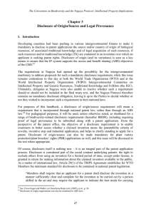 Chapter 3 Disclosure of Origin/Source and Legal Provenance