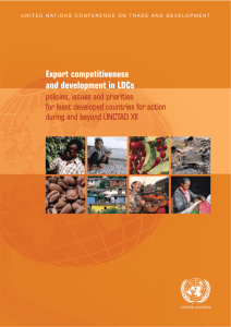 Export competitiveness and development in LDCs policies, issues and priorities