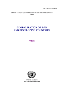 GLOBALIZATION OF R&amp;D AND DEVELOPING COUNTRIES PART I
