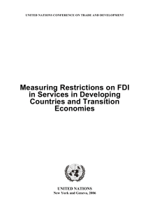 Measuring Restrictions on FDI in Services in Developing Countries and Transition Economies