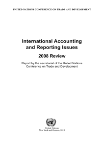 International Accounting and Reporting Issues 2008 Review