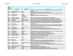 NECW 2009 List of Presentations April 24-26, 2009