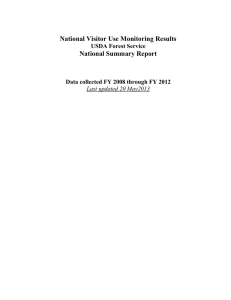 National Visitor Use Monitoring Results National Summary Report USDA Forest Service