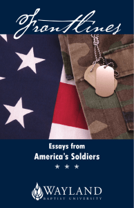 Frontlines America’s Soldiers Essays from