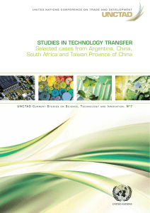 Selected cases from Argentina, China, STUDIES IN TECHNOLOGY TRANSFER