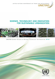 SCIENCE, TECHNOLOGY AND INNOVATION FOR SUSTAINABLE URBANIZATION S