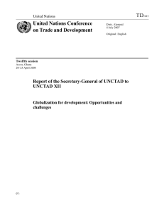 TD United Nations Conference on Trade and Development