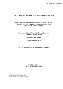 UNCTAD/ITCD/CLP/Misc.12  UNITED NATIONS CONFERENCE ON TRADE AND DEVELOPMENT