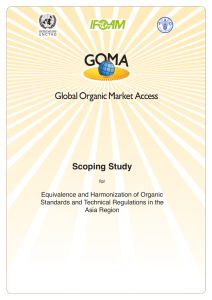 Scoping Study Equivalence and Harmonization of Organic Asia Region